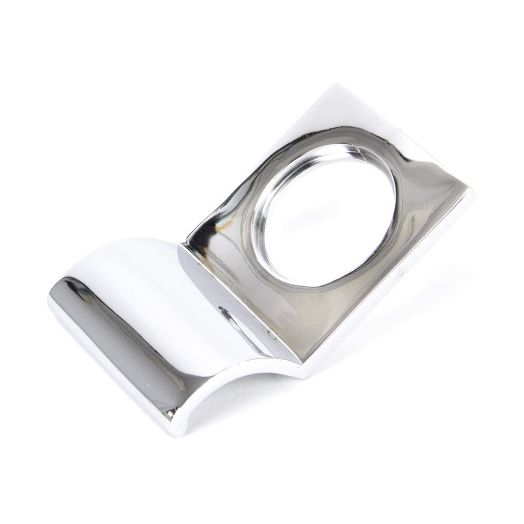 Period Polished Chrome Rim Cylinder Pull