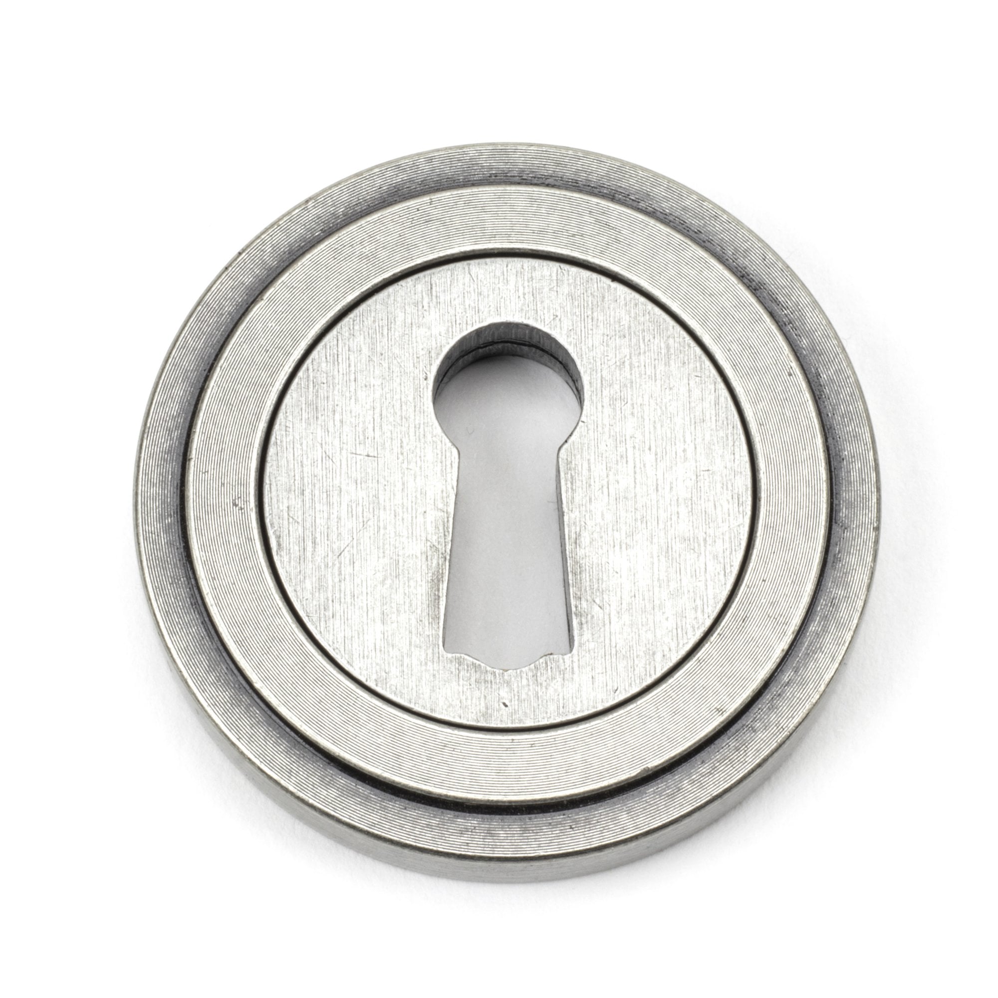 Pewter Concealed Round Escutcheon