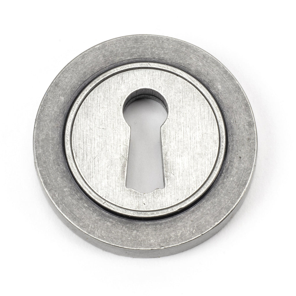 Pewter Concealed Round Escutcheon