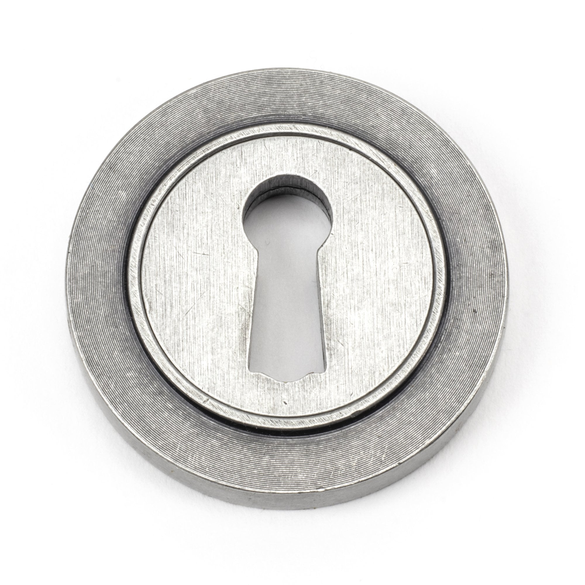 Pewter Concealed Round Escutcheon