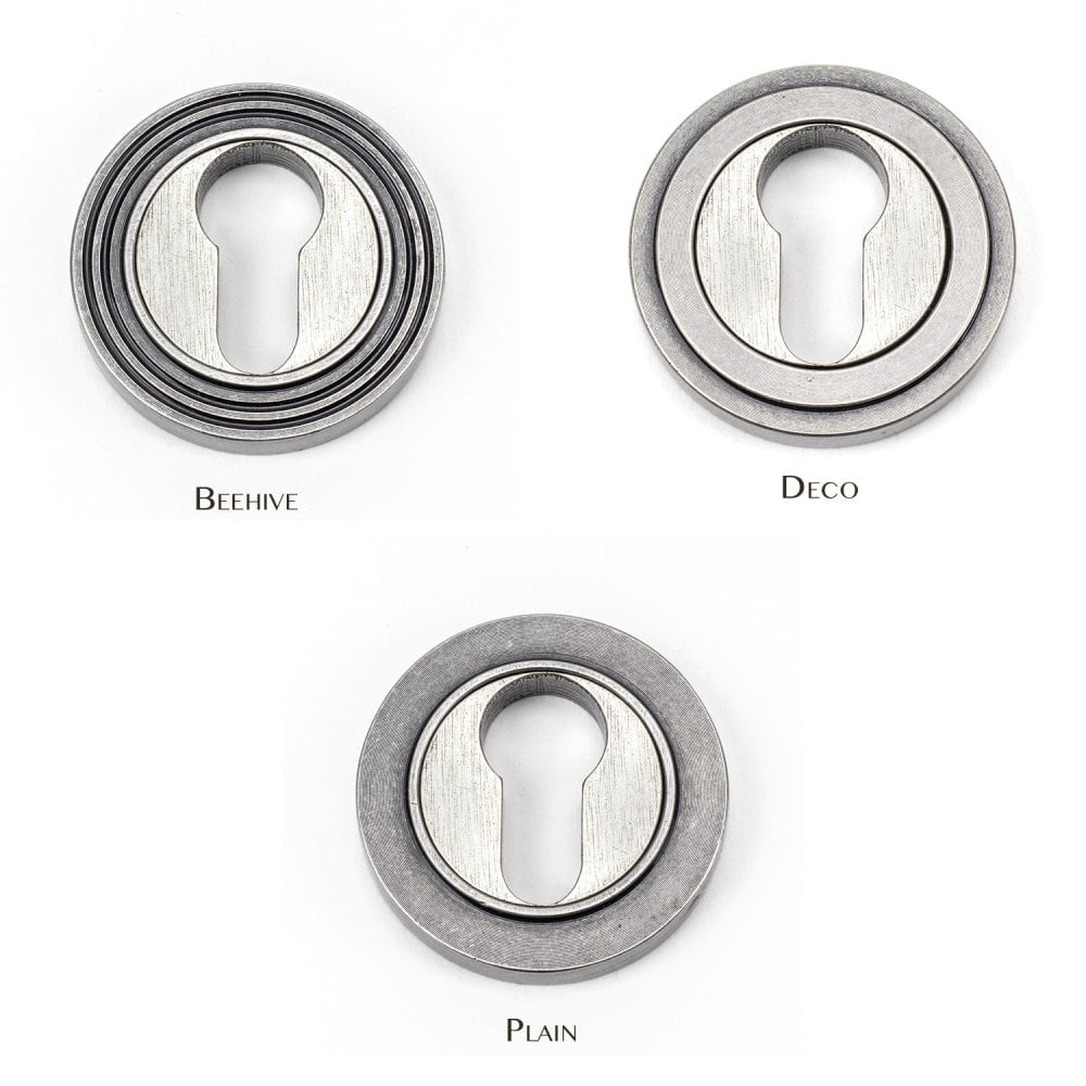 Pewter Round Euro Escutcheon