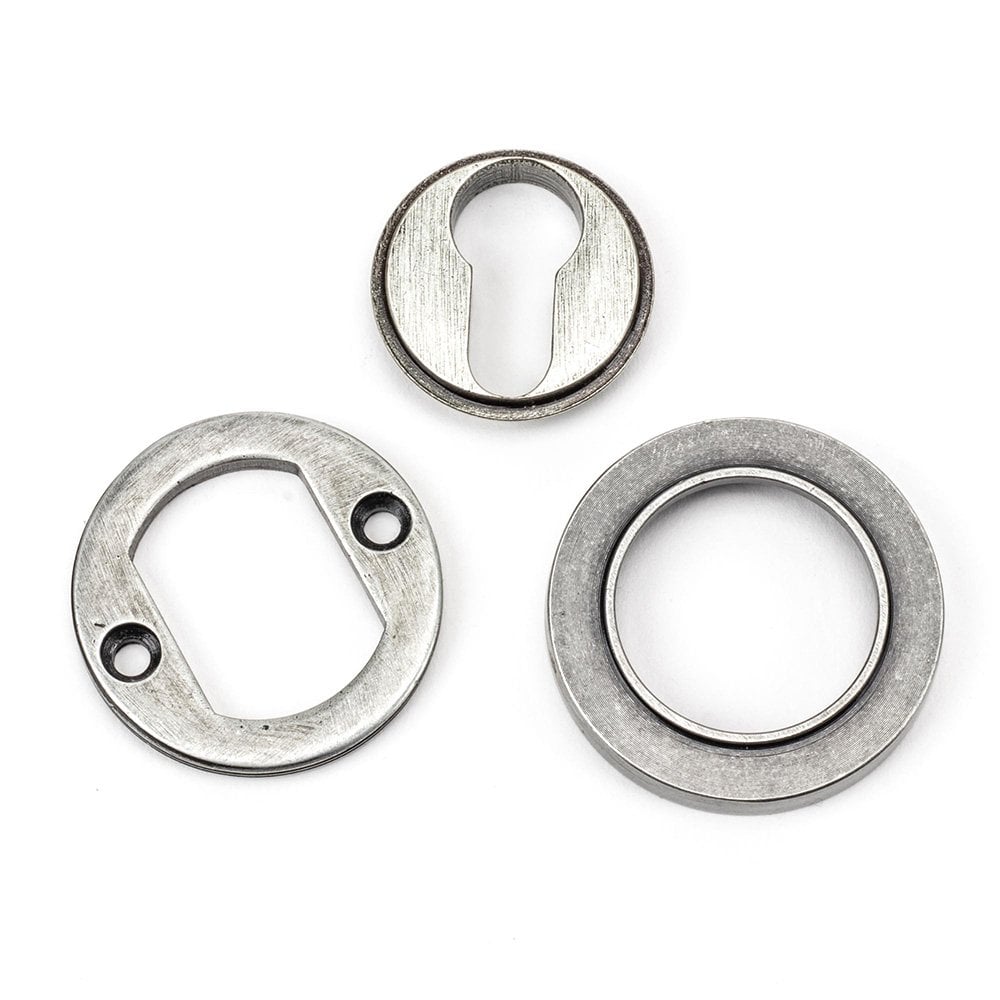 Pewter Round Euro Escutcheon
