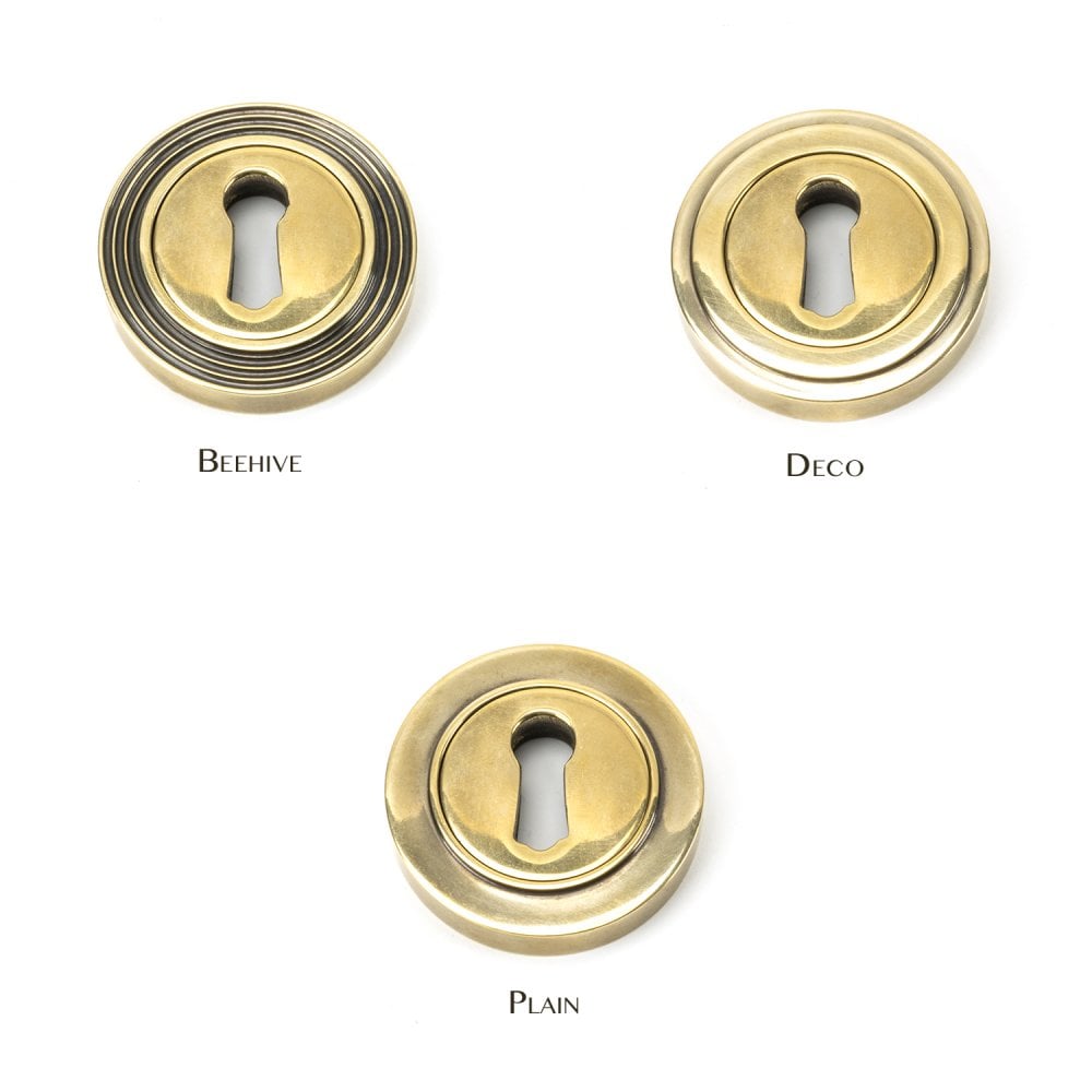 Aged Brass Round Open Escutcheon