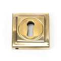 Aged Brass Square Open Escutcheon