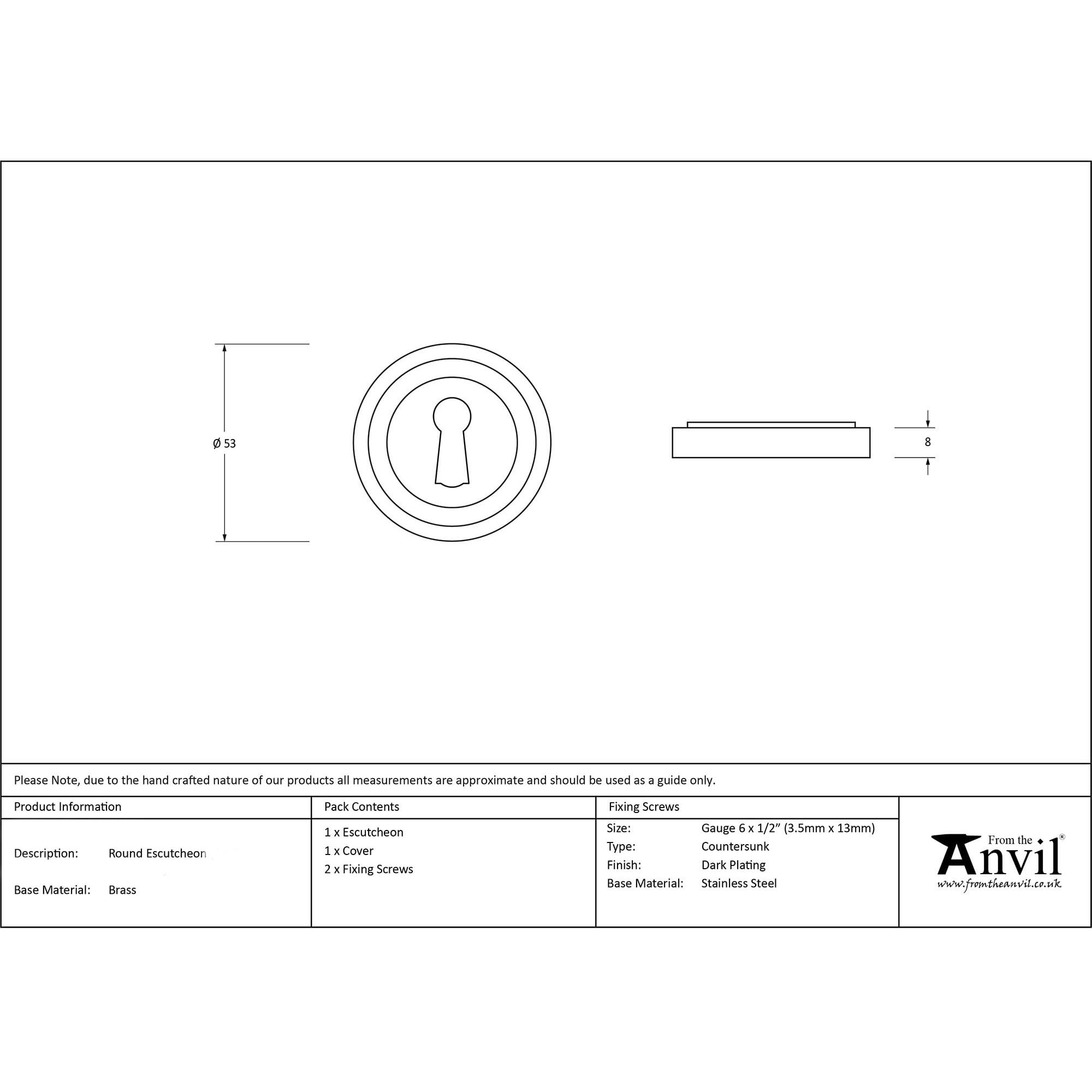 Polished Chrome Round Open Escutcheon
