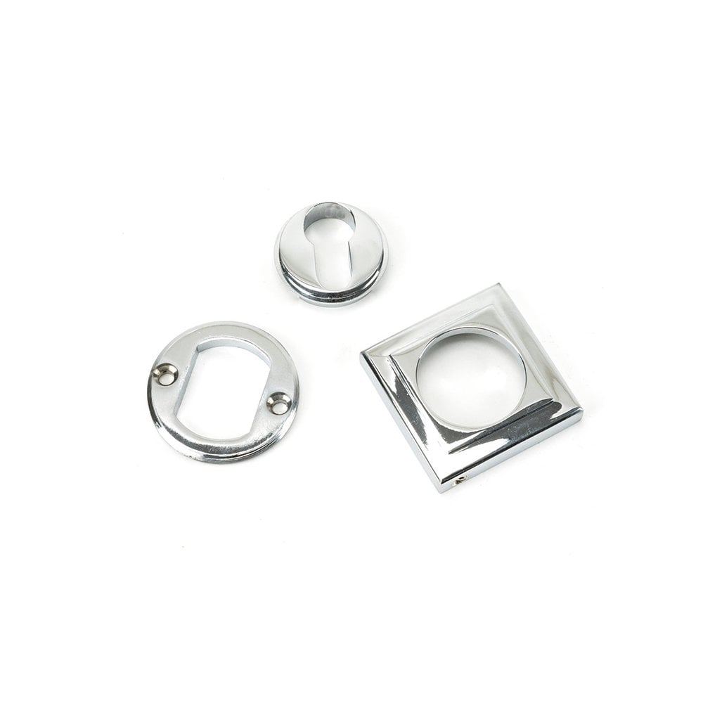 Polished Chrome Square Euro Escutcheon
