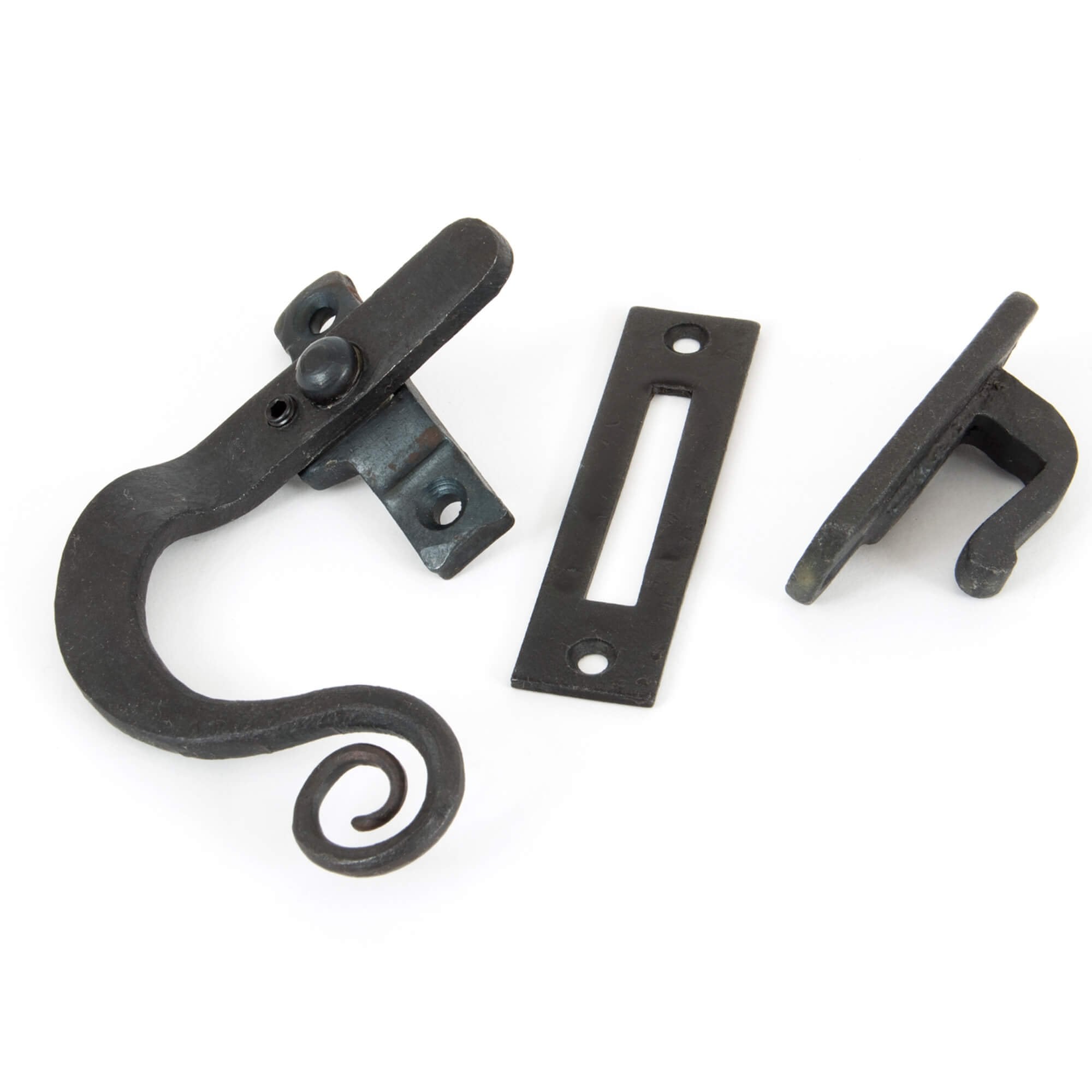 Hand Forged Black Locking Monkey Tail Fastener