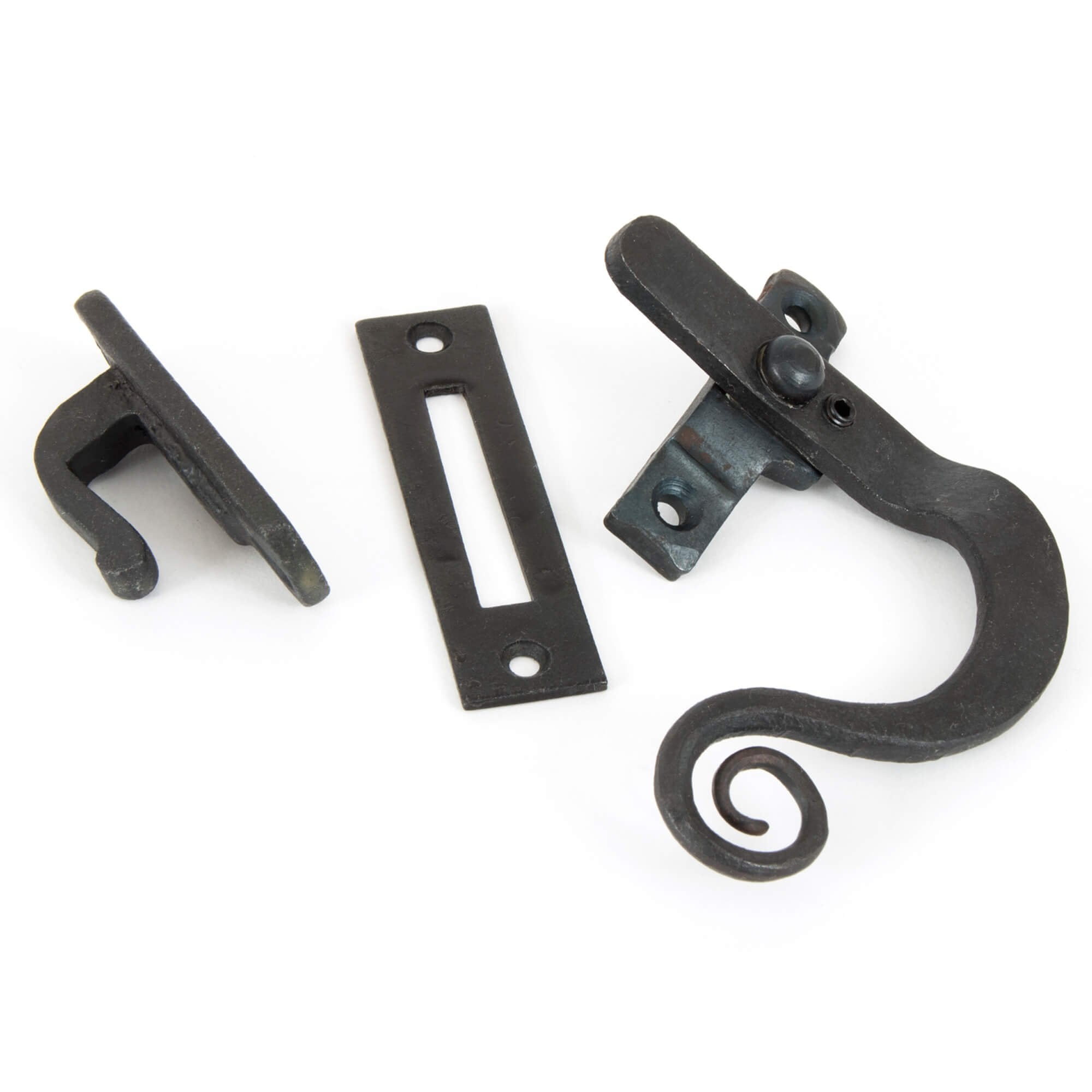 Hand Forged Black Locking Monkey Tail Fastener