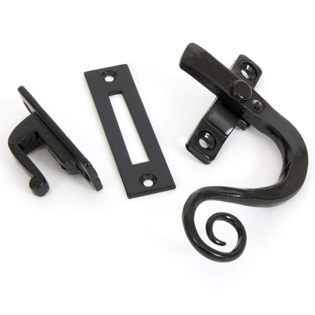 Hand Forged Black Locking Monkey Tail Fastener
