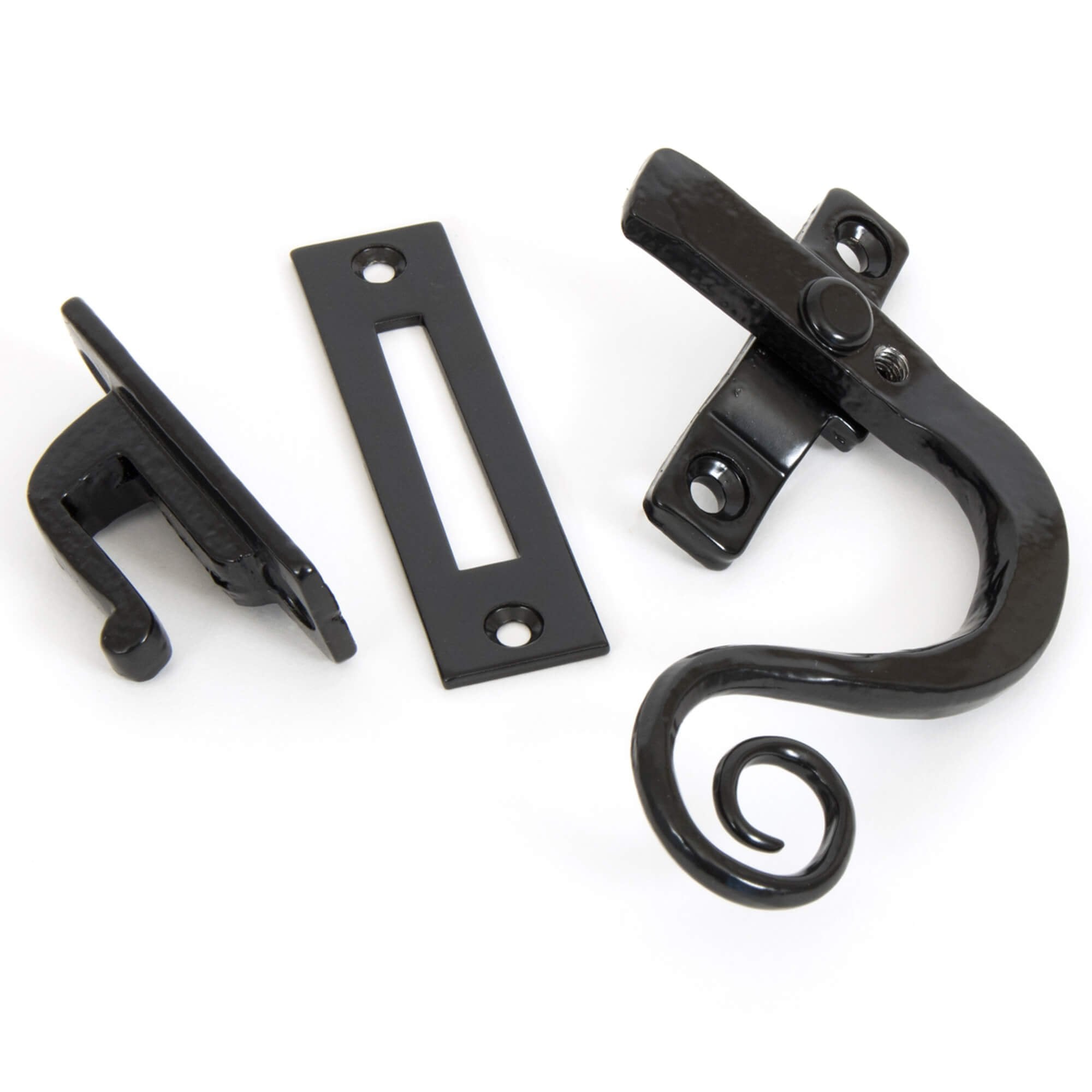 Hand Forged Black Locking Monkey Tail Fastener