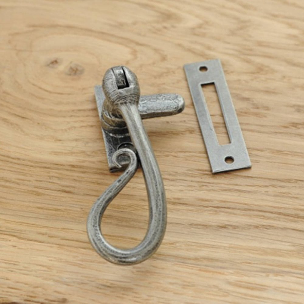 Hand Forged Pewter Shepherds Crook Fastener