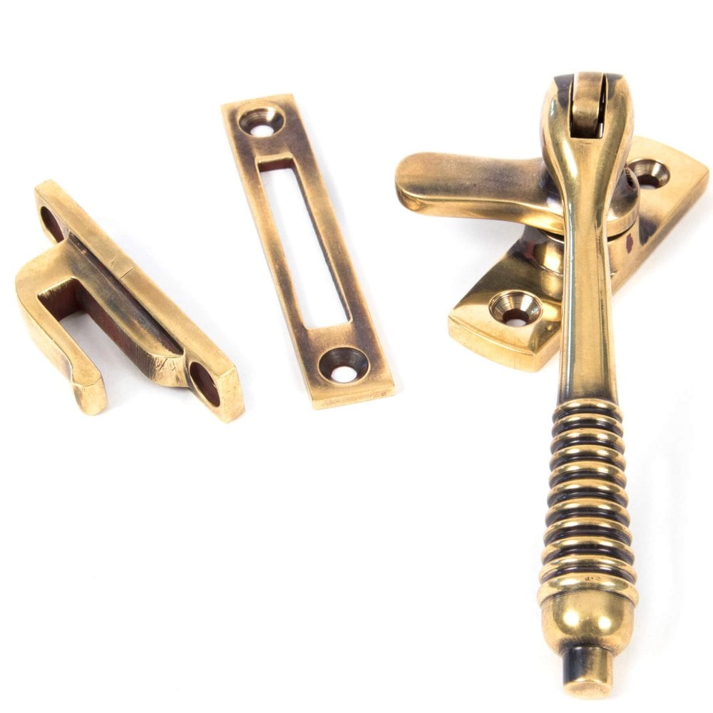 Aged Brass Reeded Fastener