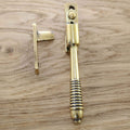 Aged Brass Reeded Night Vent Fastener
