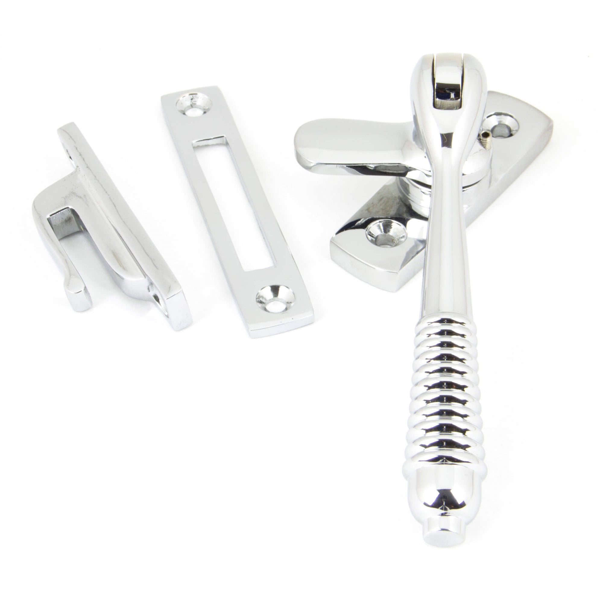 Polished Chrome Reeded Casement Fastener