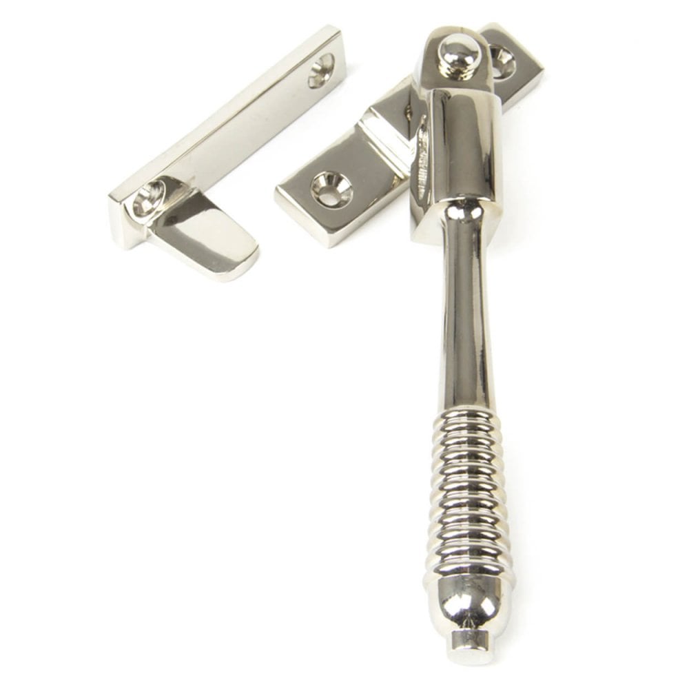 Polished Nickel Reeded Night Vent Fastener
