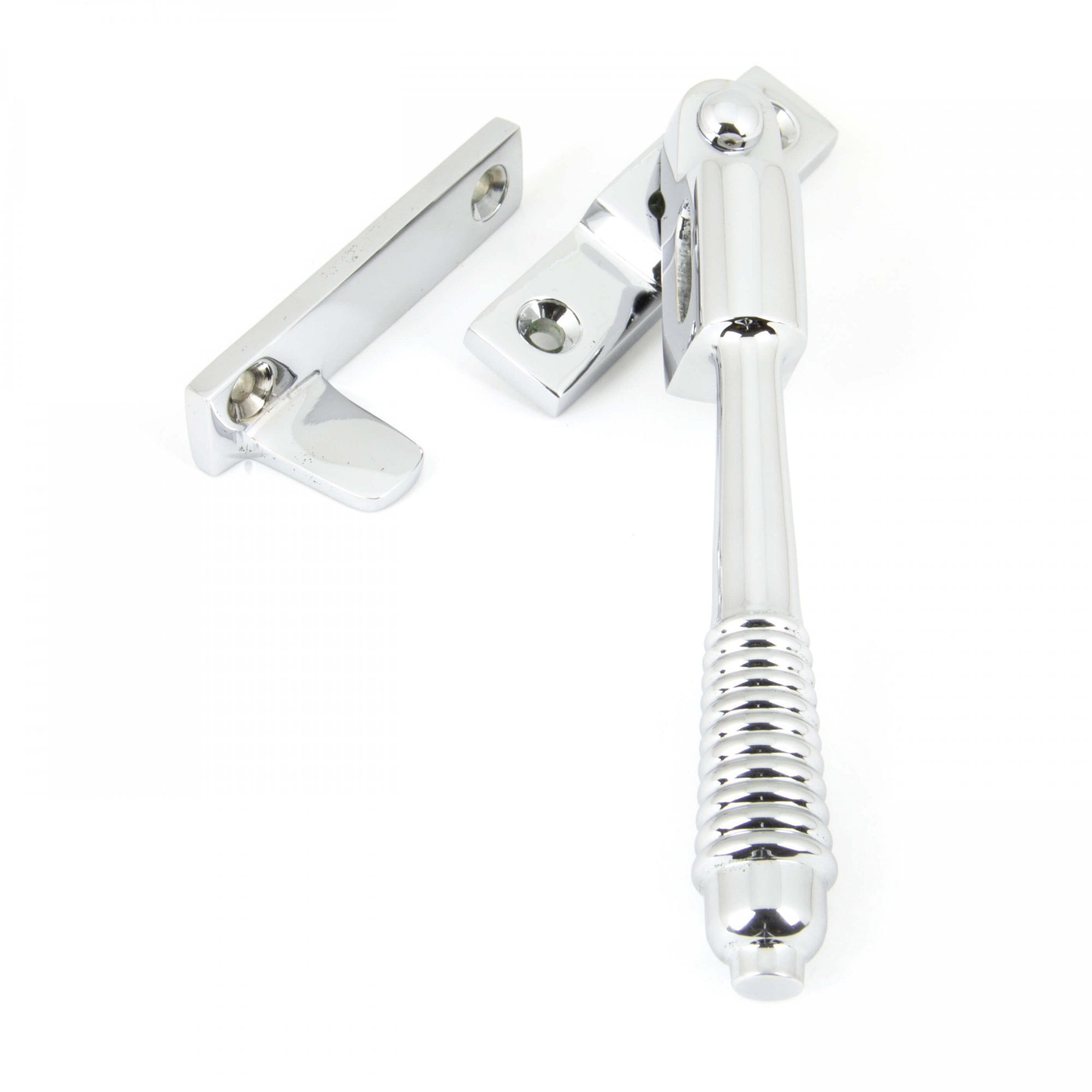 Polished Chrome Reeded Night Vent Fastener