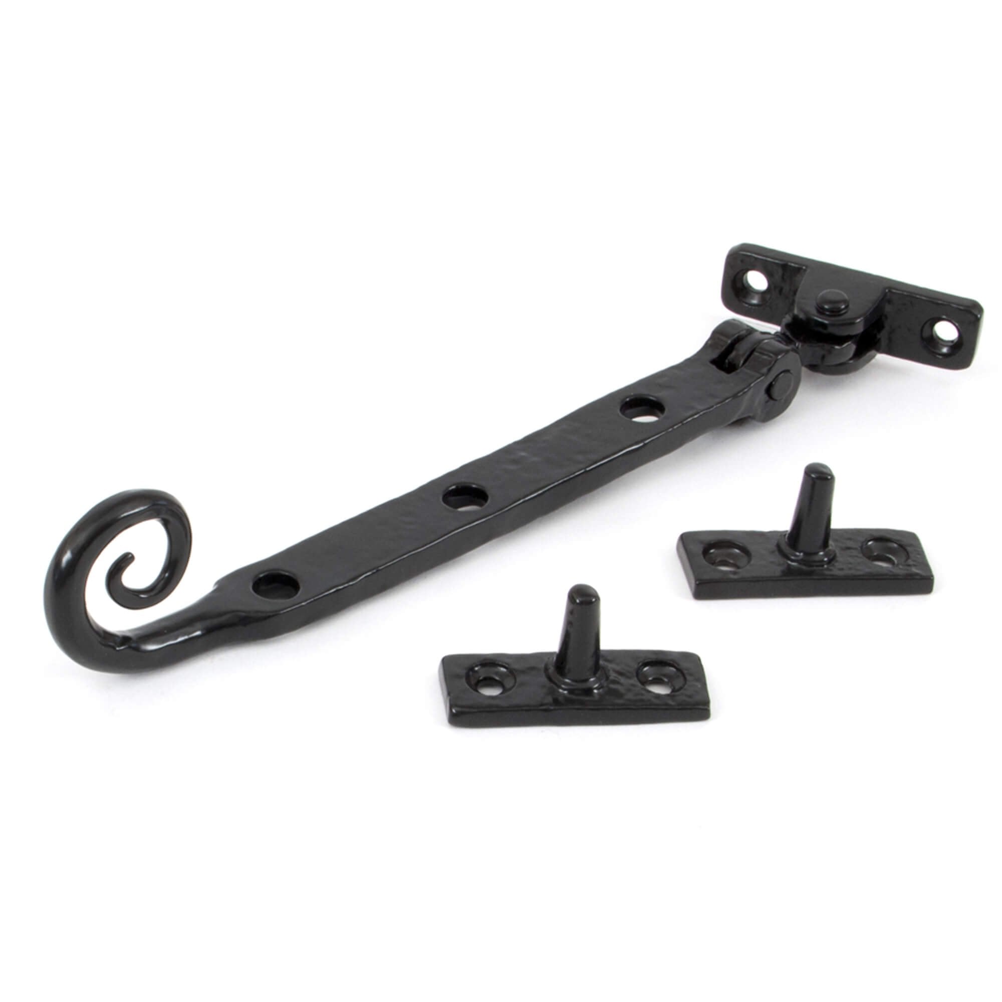Hand Forged Black Monkey Tail Stays
