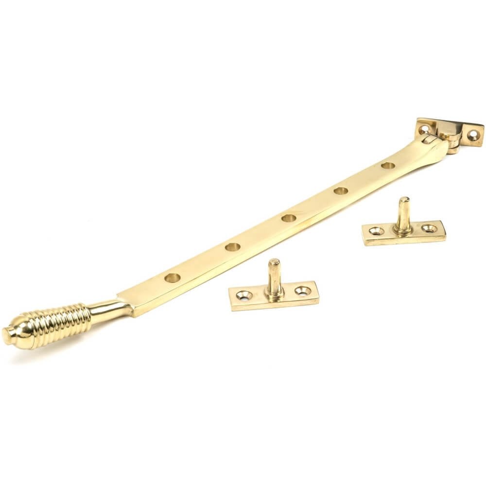 Polished Brass Reeded Stay