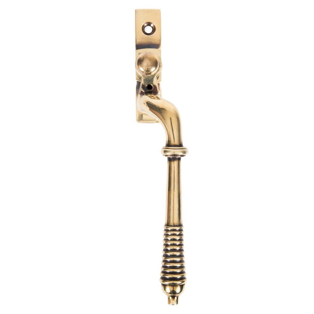 Aged Brass Reeded Espagnolette Fastener