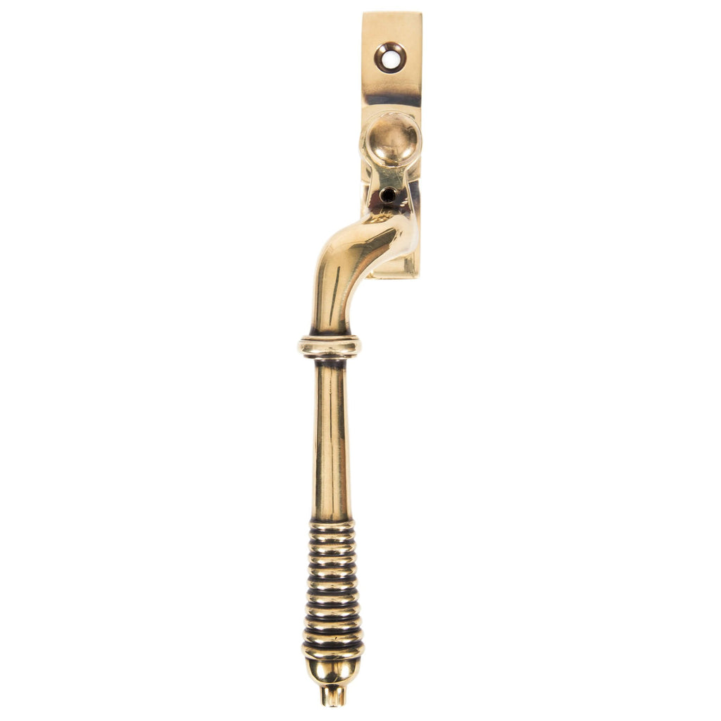 Aged Brass Reeded Espagnolette Fastener