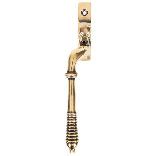 Aged Brass Reeded Espagnolette Fastener