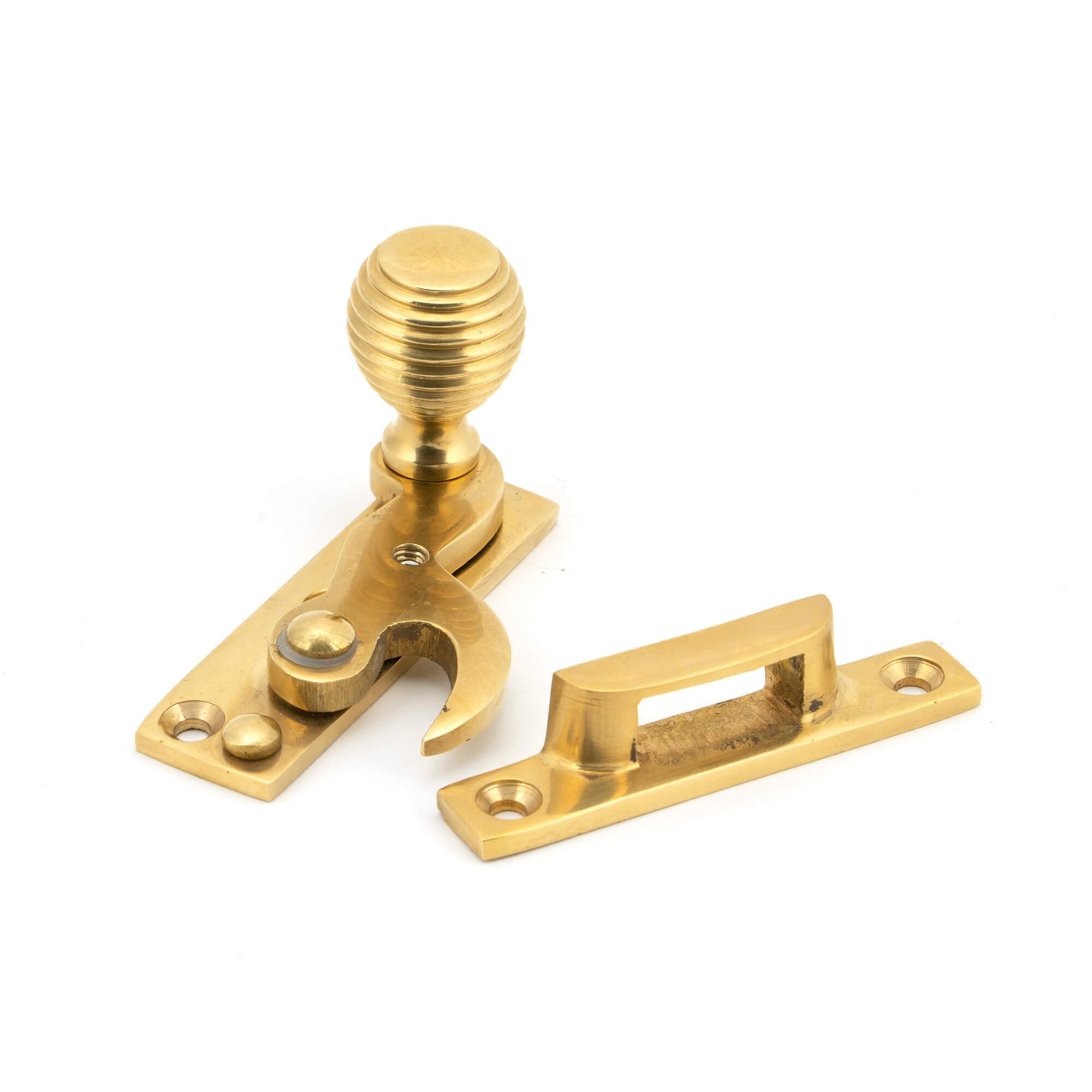 Beehive Polished Brass Sash Hook Fastener