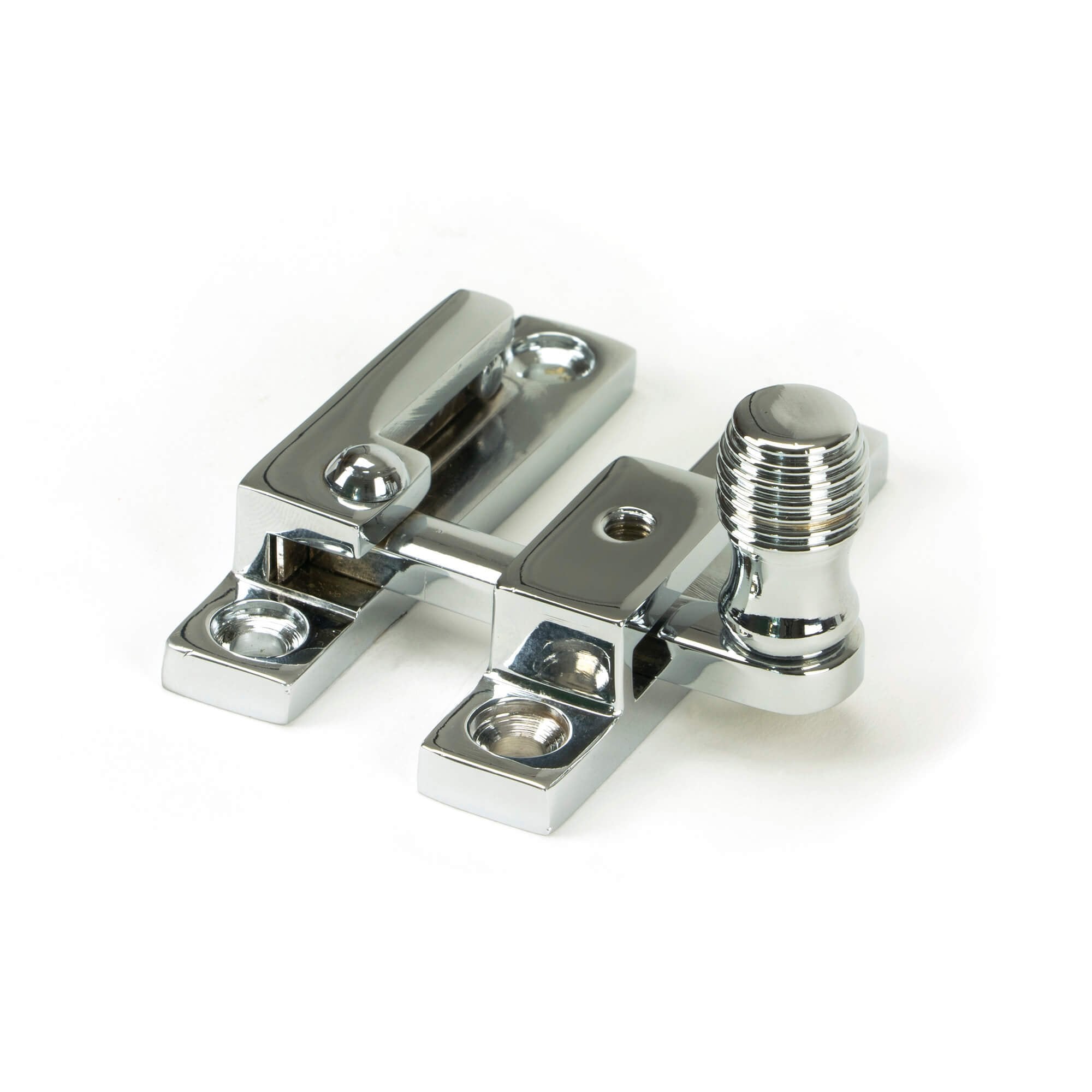 Polished Chrome Beehive Quadrant Sash Fastener - Narrow