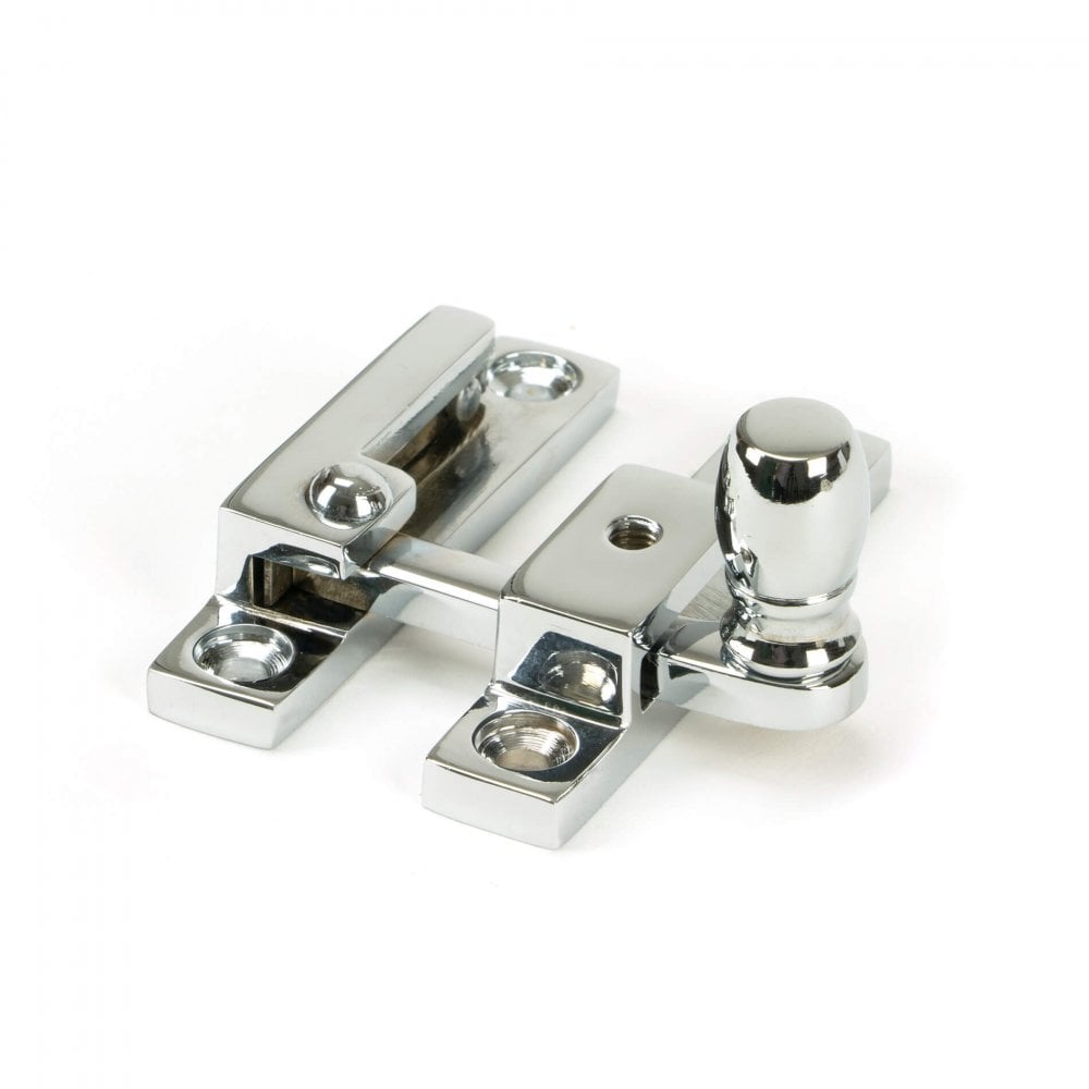 Polished Chrome Mushroom Quadrant Sash Fastener - Narrow