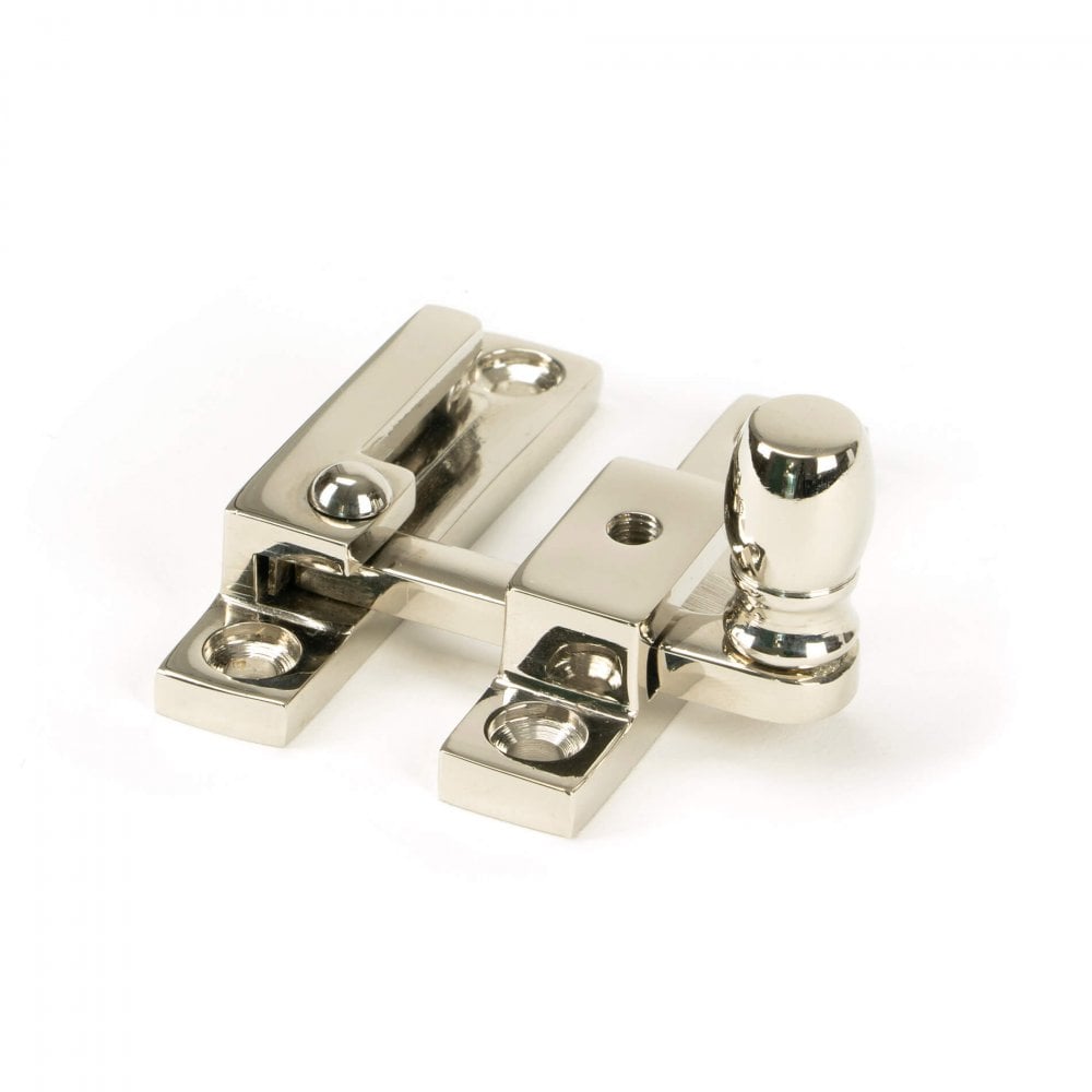 Polished Nickel Mushroom Quadrant Sash Fastener - Narrow
