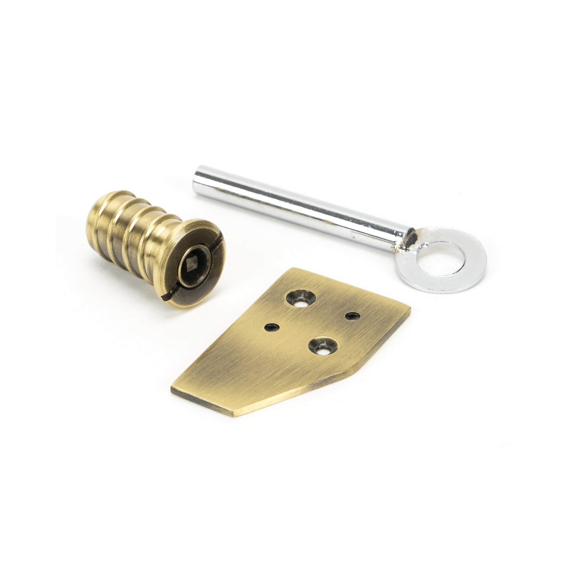 Aged Brass Flush Sash Stop
