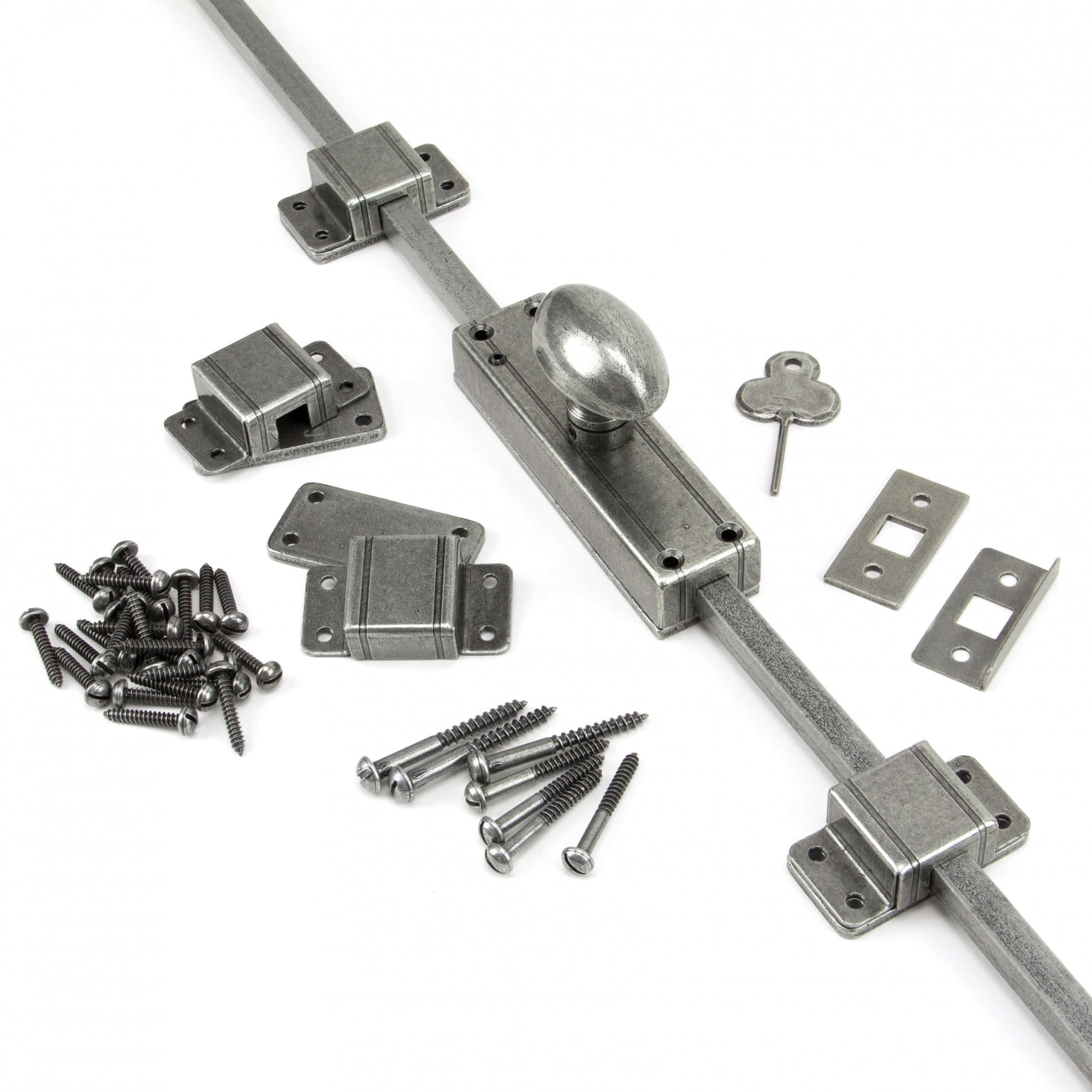 Pewter Locking Cremone Bolt