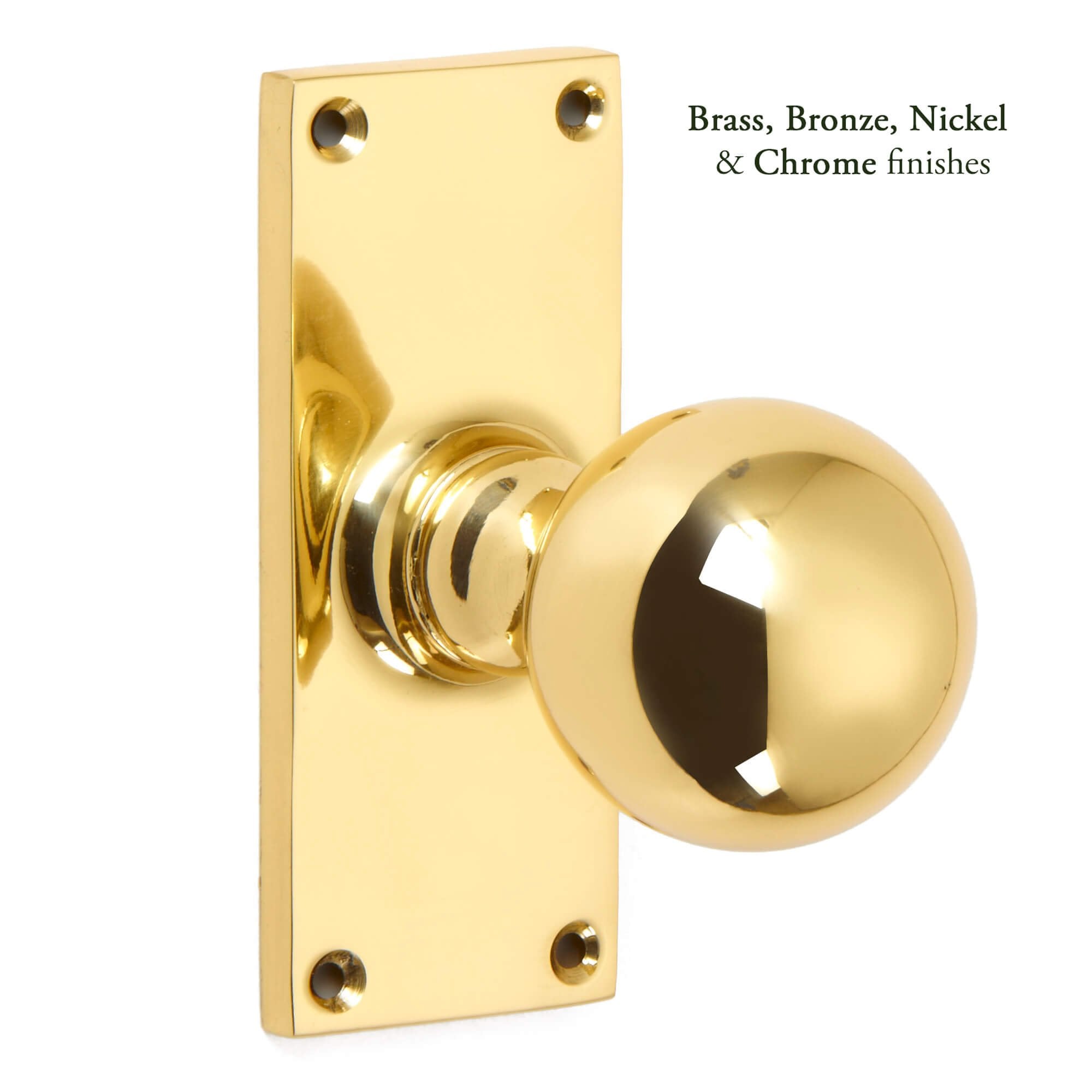 Ball Knob on a Short Latch Backplate