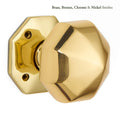 Octagonal Mortice or Rim Knobs