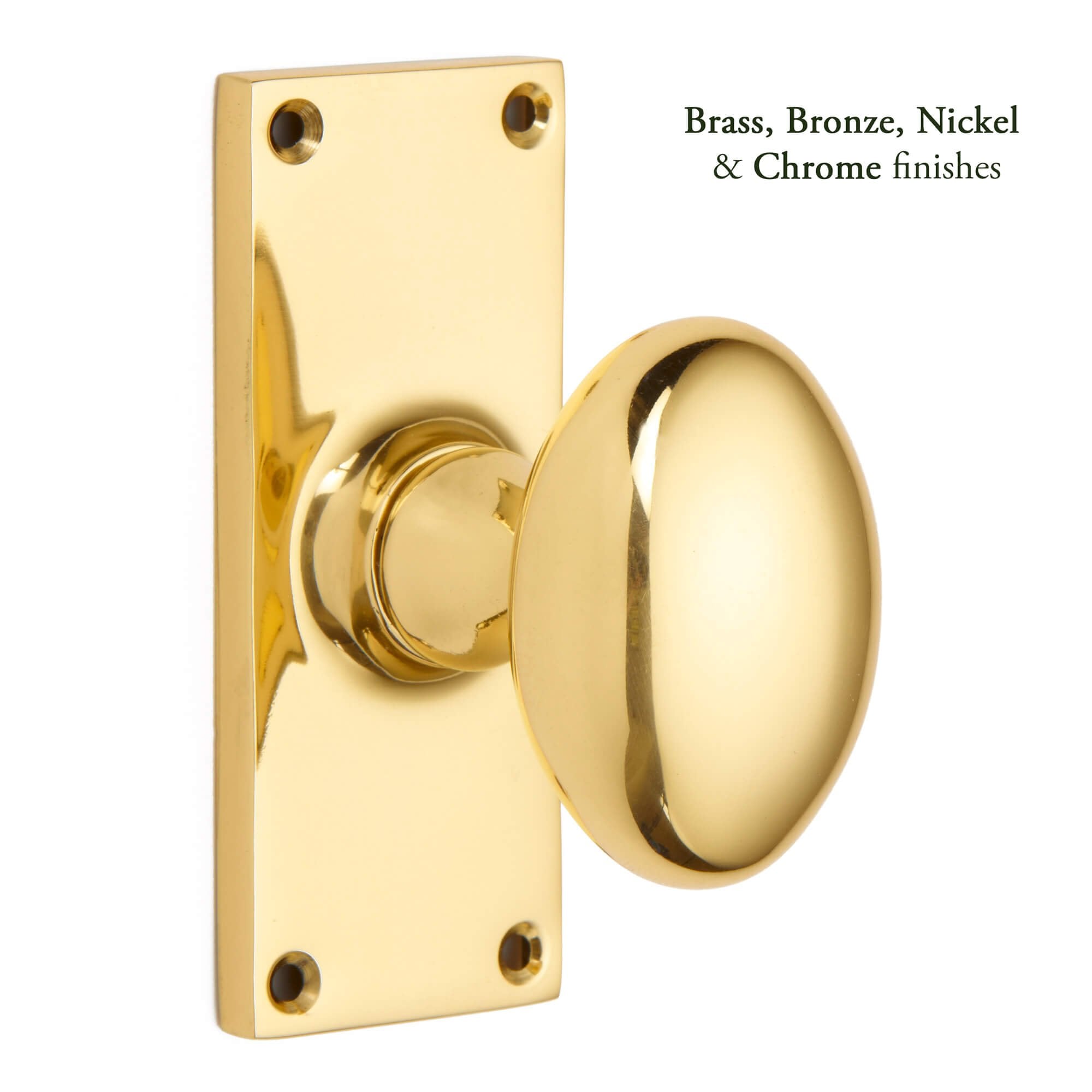 Oval Knob on a Short Latch Backplate