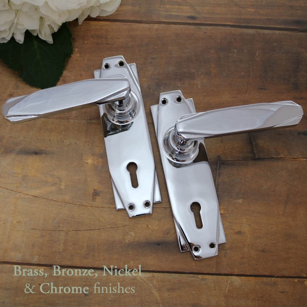 Art Deco Lever Lock Handles