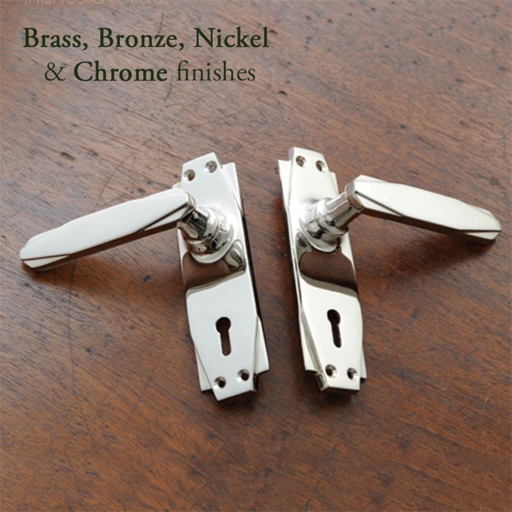 Art Deco Lever Lock Handles