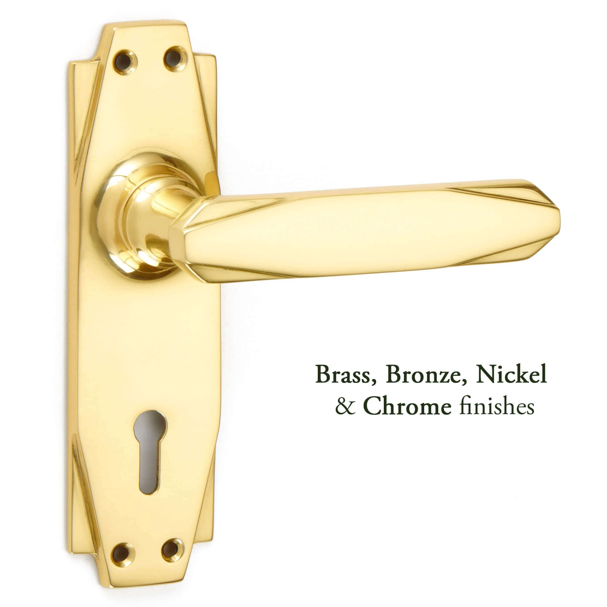 Art Deco Lever Lock Handles