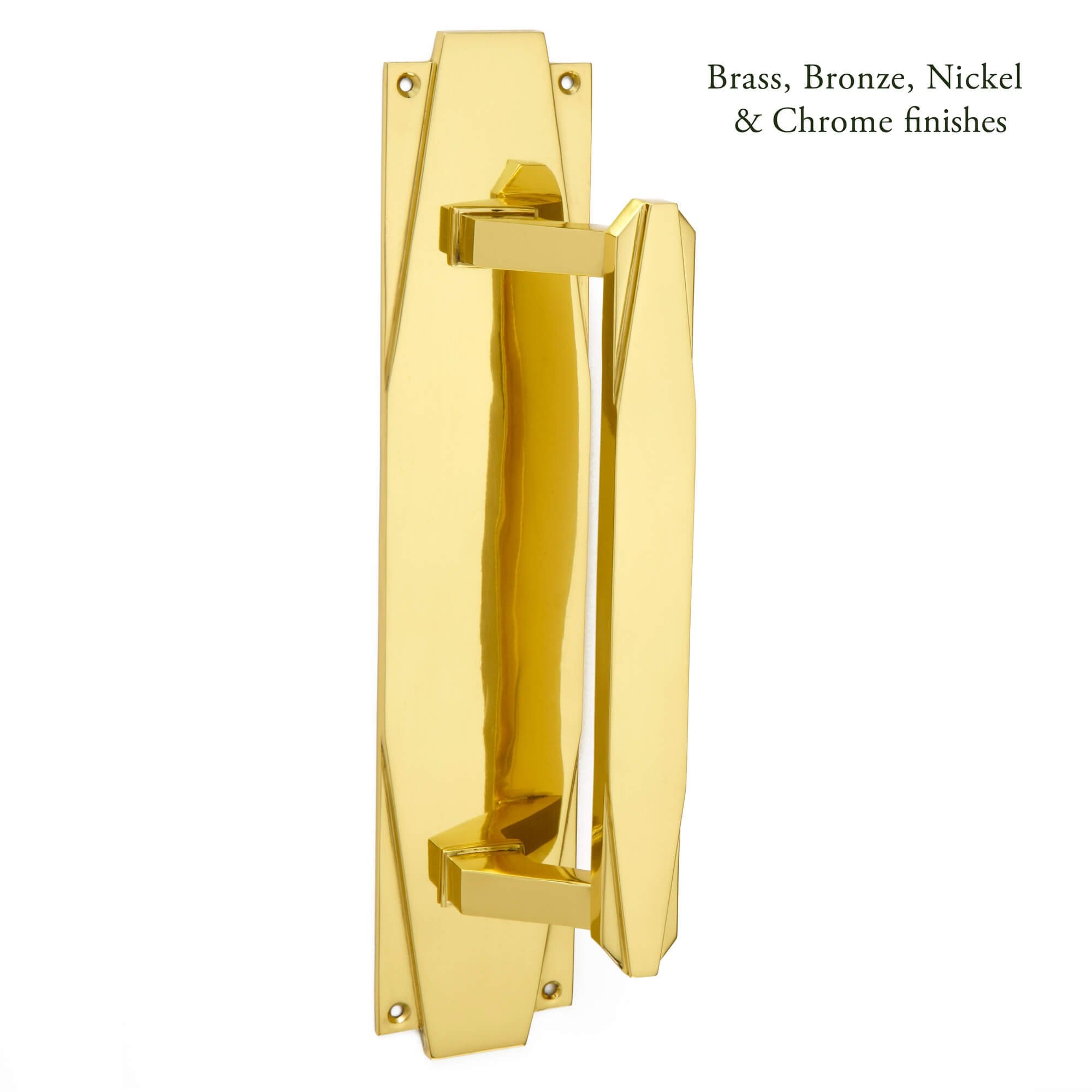 Art Deco Pull Handle on Backplate