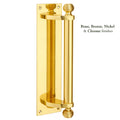 Reeded Finials Pull Handle on Plate