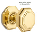Flat Octagonal Centre Door Knob