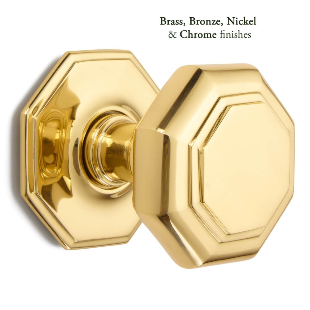Flat Octagonal Centre Door Knob