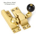 Large Sash Fastener with Black Knob