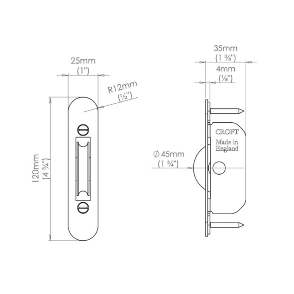 Radius Edge Sash Pulley