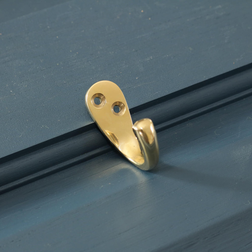 Unlacquered Brass Single Robe Hook