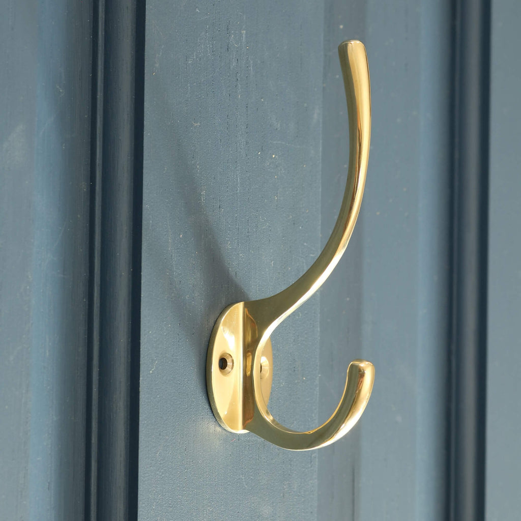 Unlacquered Brass Hat and Coat Hook