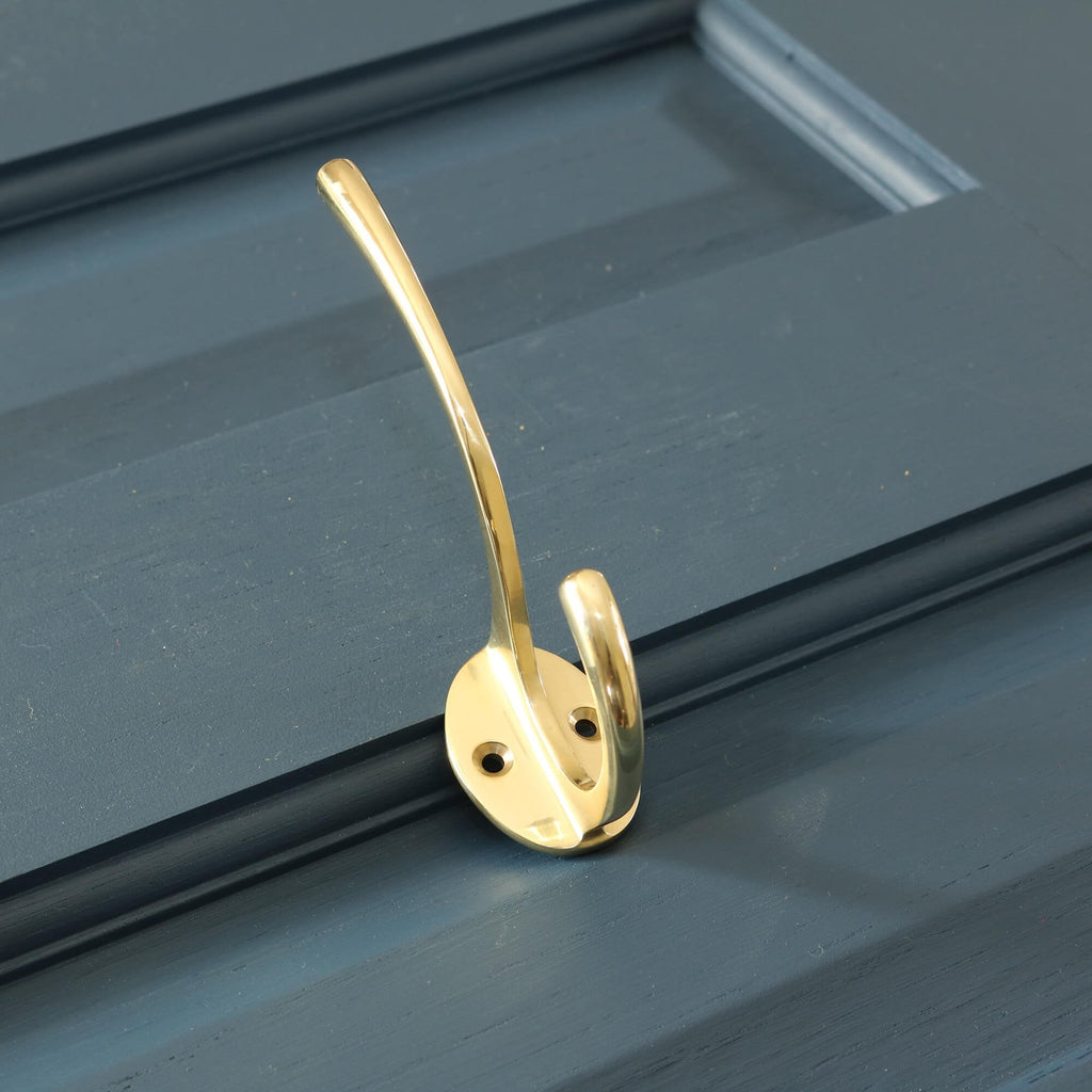 Unlacquered Brass Hat and Coat Hook