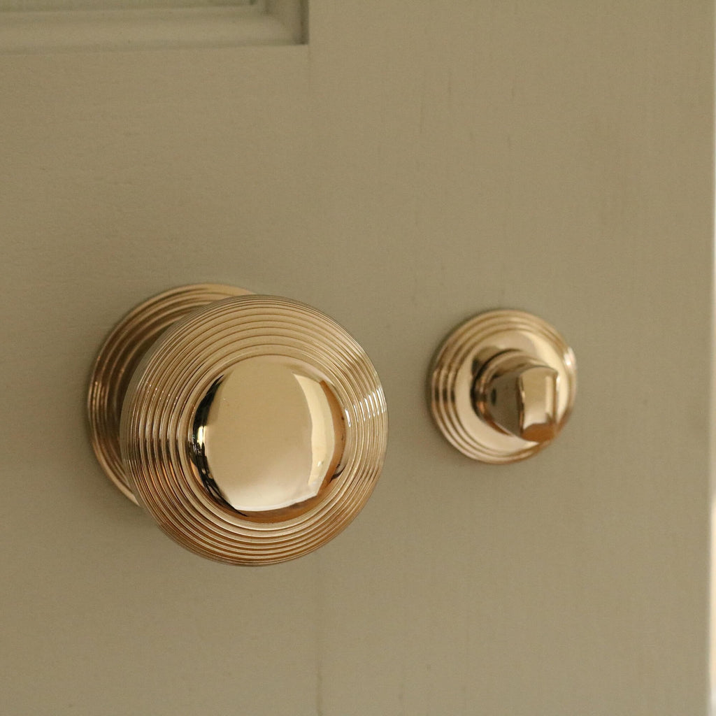 Hatton Polished Nickel Reeded Door Knob