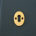 Unlacquered Brass Hatton Oval Open Escutcheon