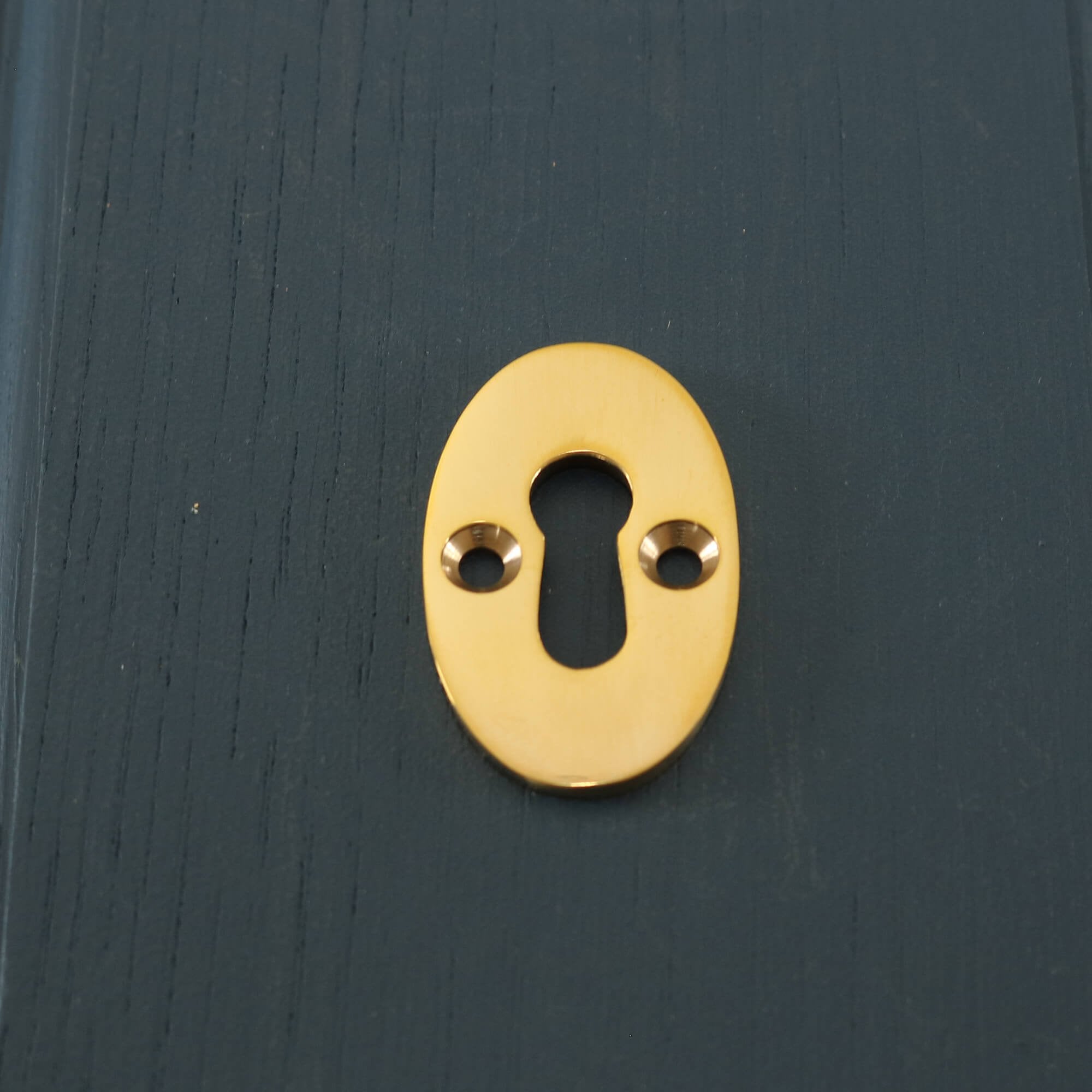 Unlacquered Brass Hatton Oval Open Escutcheon