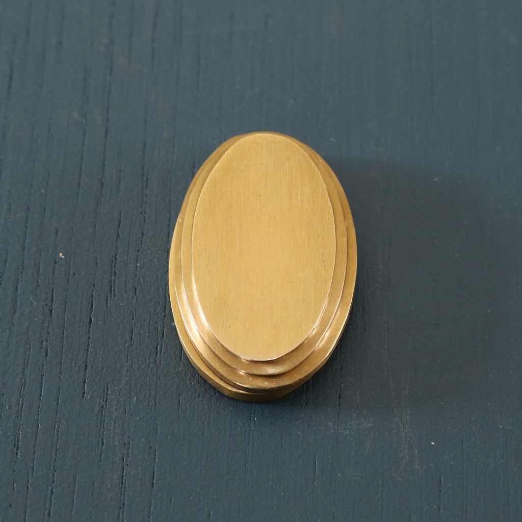 Aged Brass Hatton Oval Covered Escutcheon